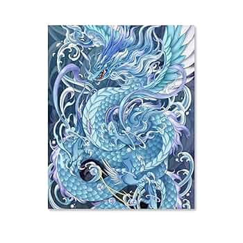 シルク水墨画 ドラゴン アート 壁掛け 61rMFRusJzL._UF350,350_QL50_.jpg