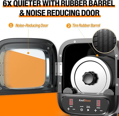 Miniatura 3 de Kit de vaso de roca profesional extra grande de 3 libras, reducción de ruido y pulidor de rocas con motor sin escobillas para adultos y niños,