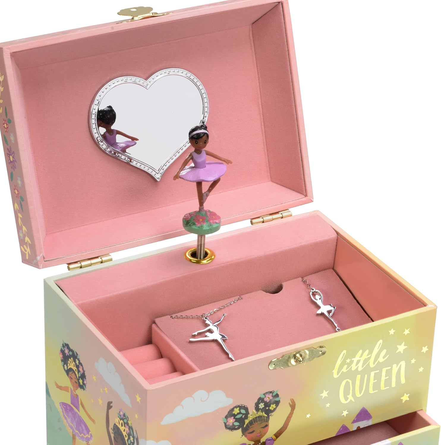 Jewelkeeper Ballerina Music Box & Little Girls Jewellery Set 3
