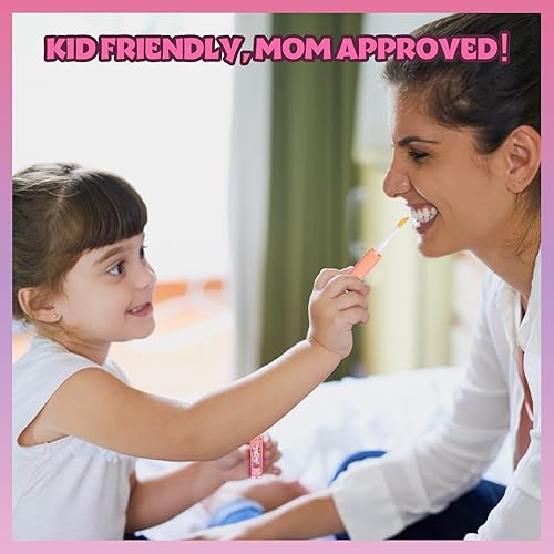 Disney Minnie Mouse 12 Piece Plant Based Lip Gloss, Girls Party Favors, First Makeup Set for Girl, Perfect for Parties, Sleepovers, and Birthday Gifts, Ages 3+, by Townley Girl