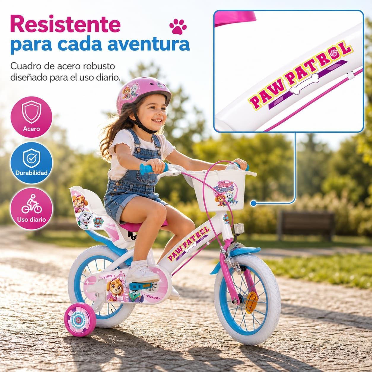 TOIMSA Bicicletta 12" Paw Patrol Skye e Everest