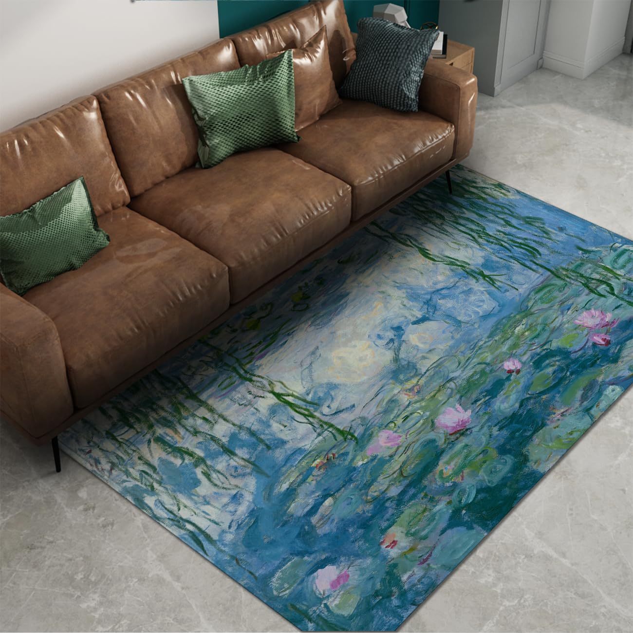 Dywaniki o wymiarach 80 x 150 cm, zmywalny, antypoślizgowy spód, lilia