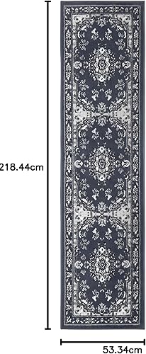 Miniatura 165 de Home Dynamix Premium Sakarya - Tapete tradicional con borde y medallón, gris, tapete rectangular de 7 pies 8 pulgadas x 10 pies 7 pulgadas Azul