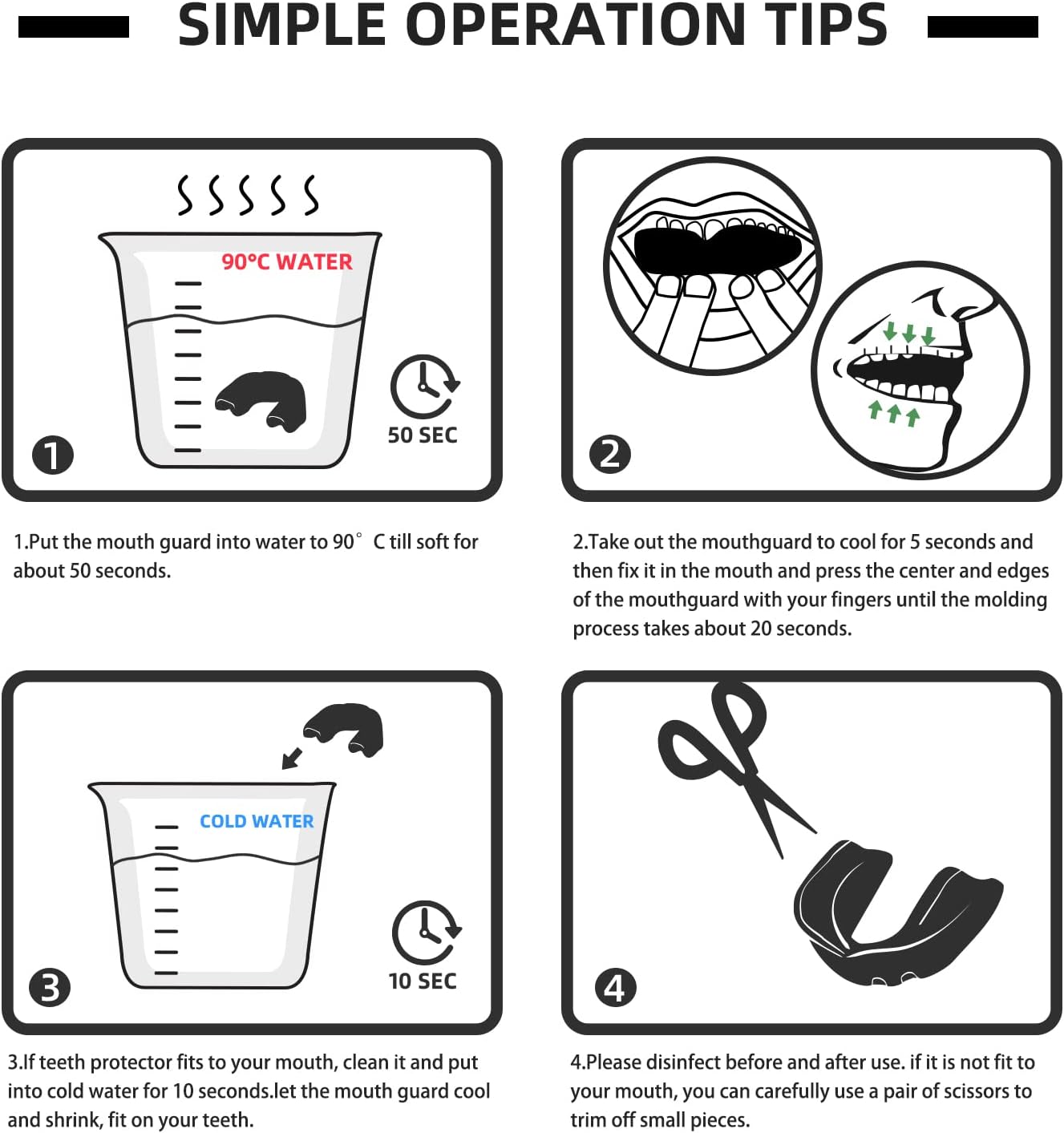 Kids Youth Mouth Guard for Sports, Boys Girls Mouthguard for Football Boxing MMA Lacrosse Basketball Taekwondo Karate Wrestling (5 Pack)