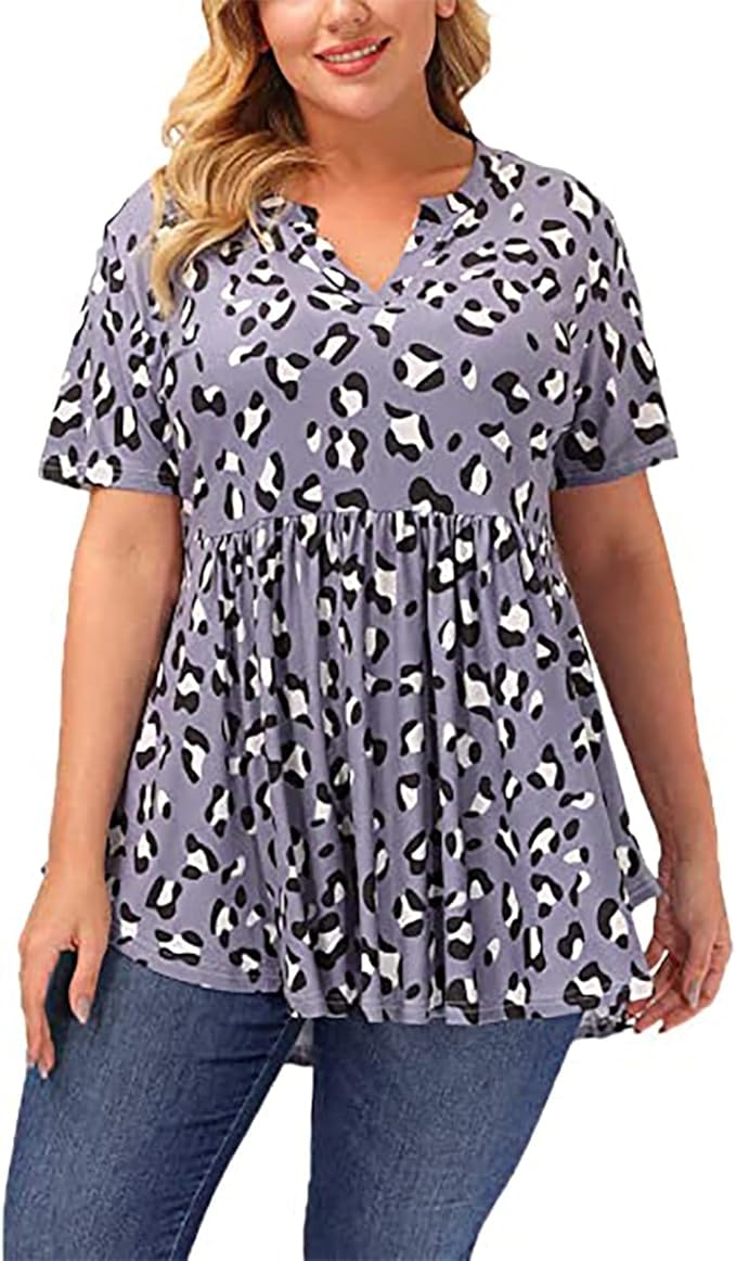 leopard peplum blouse