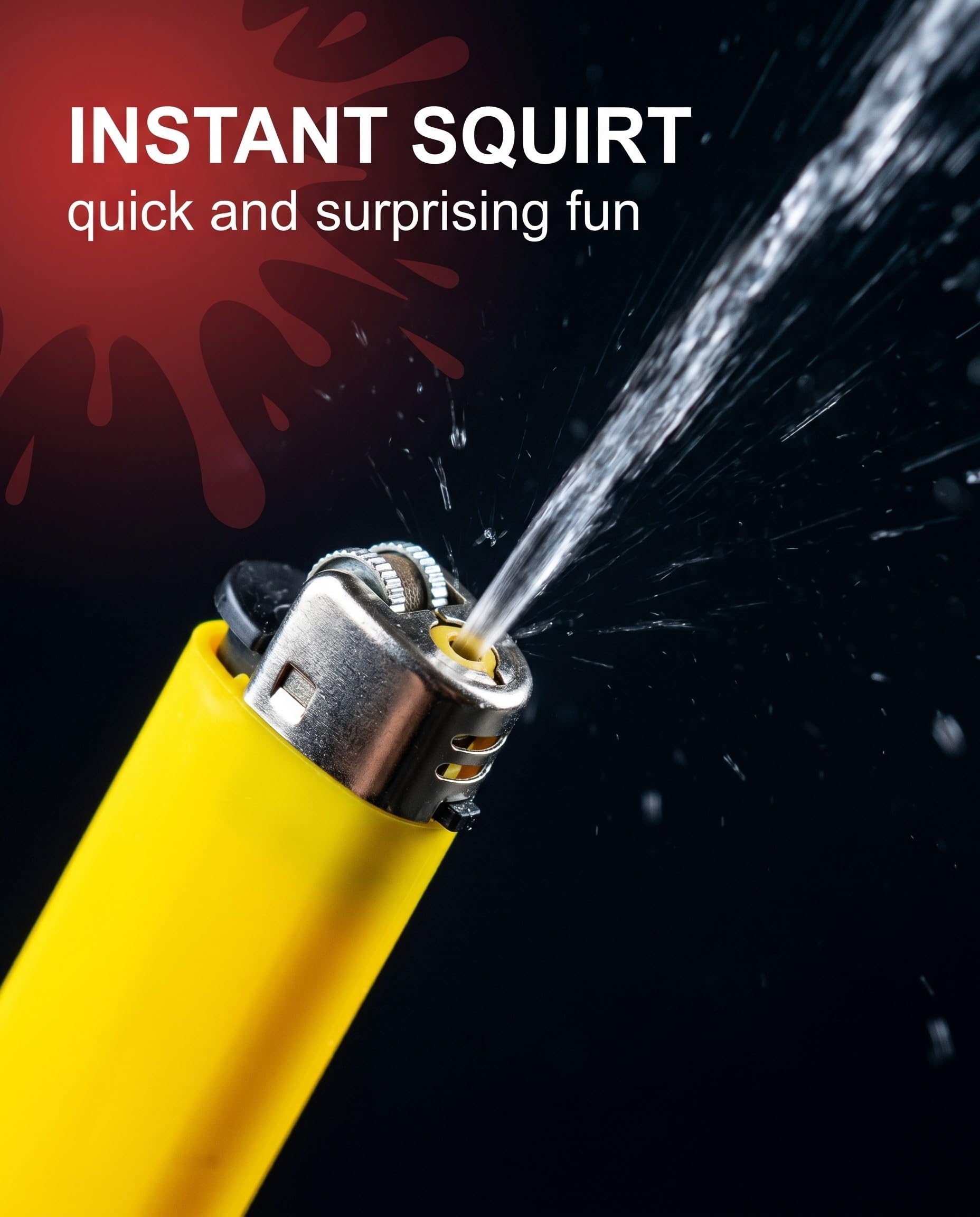 Accendino Pistola ad Acqua Scherzo 6 Pezzi Piccolo, Falso Giocattolo a Spruzzo a Pressione per Scherzi Divertenti, Feste e Sorprese Inaspettate
