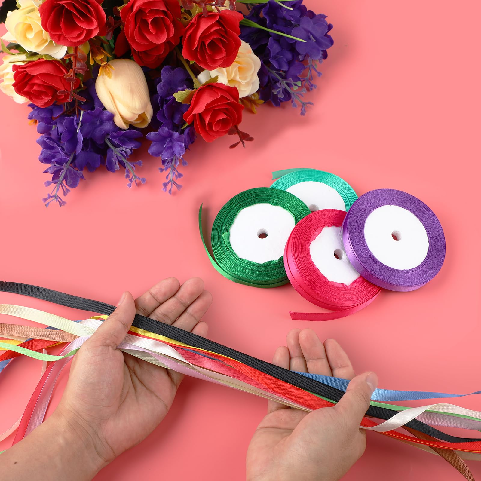 Kichvoe 18rotoli Nastro Colorato Per Confezioni Regalo