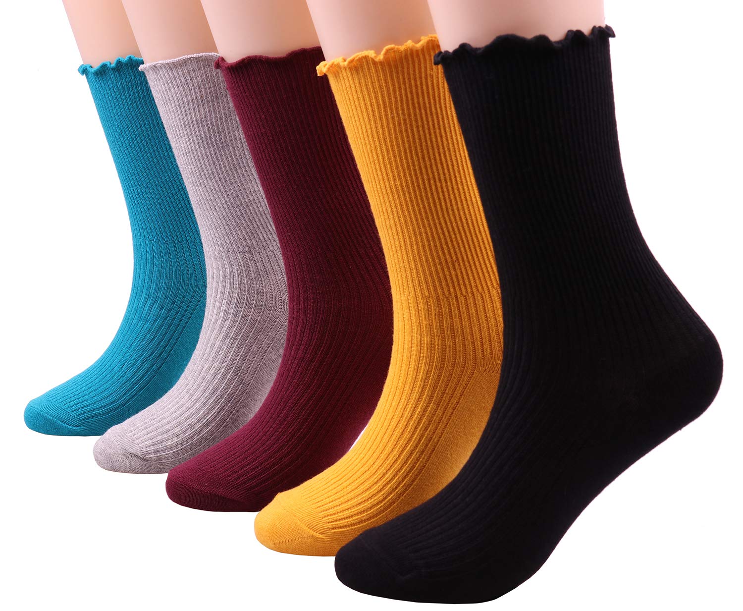 TINTAO 3 Pairs Women Winter Wool Cable Knit Crew Knee High Boot Socks,Size 5-11 W605