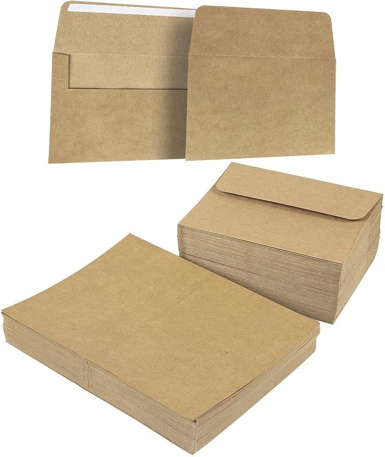 100Piece Brown Kraft Paper Envelopes and 100Sheet HalfFold Greeting Card Paper Amazon.ca