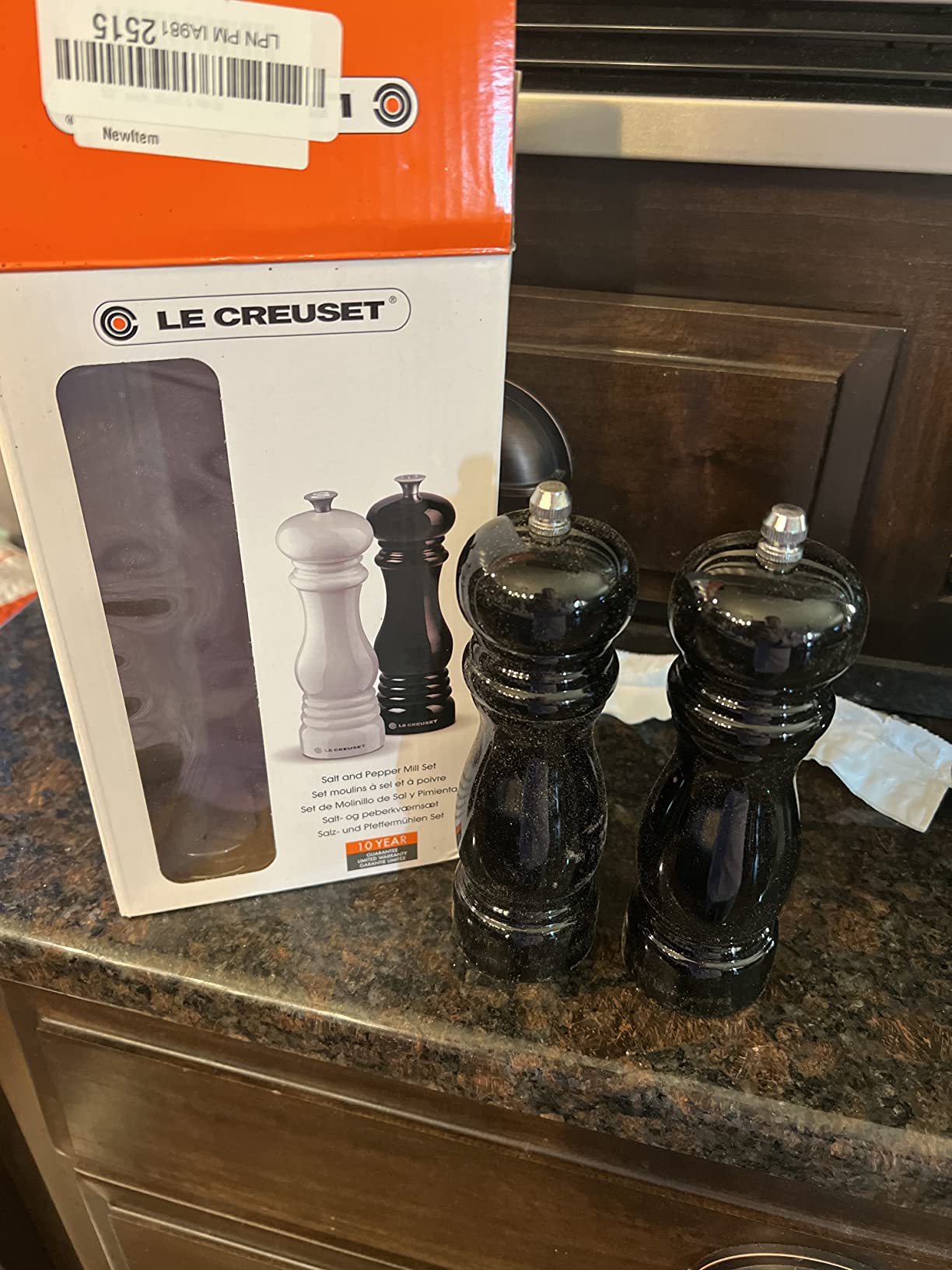 12/mo Finance Le Creuset Salt and Pepper Mill Set, 8" x 2 1/2" each