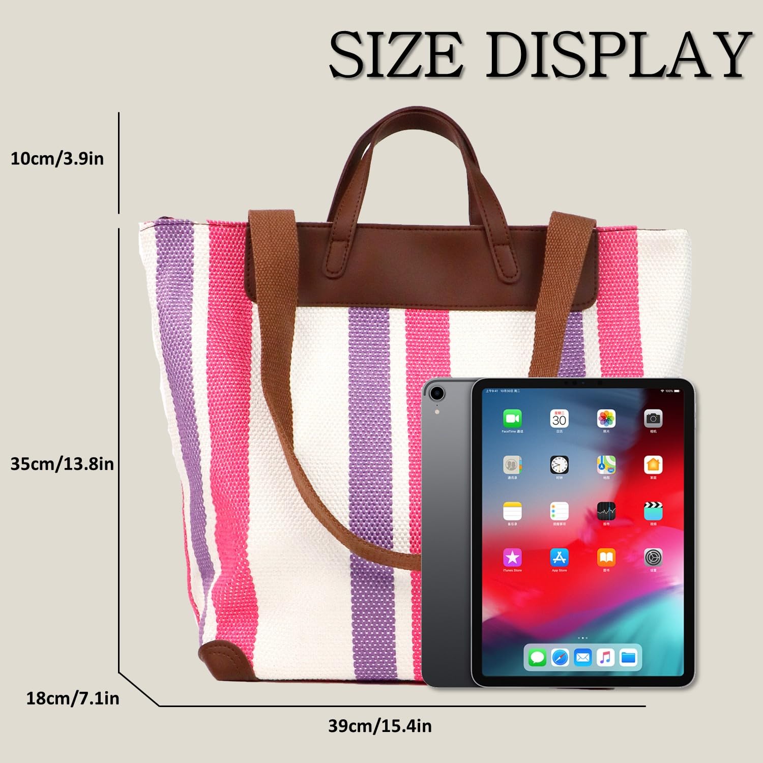 HFLZBRO Borsa da lavoro grande da donna – Borsa a tracolla in tela per ufficio e uso quotidiano, borsa a spalla con ampio spazio di archiviazione