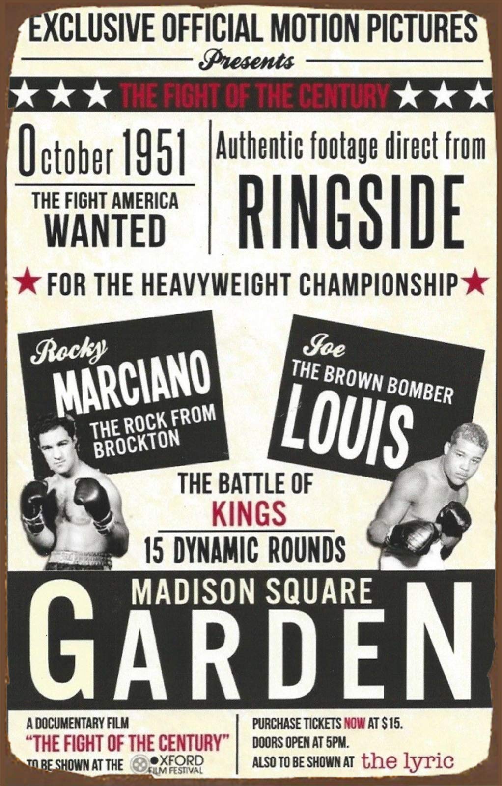 Bioprocess The Rocky Marciano Vs Archie Poster Vintage Style Metal Advertising Wall Plaque Sign Tin Sign Metal Decor Metal Sign Poster A4 Poster Metal Sign Poster 8X12 Inches