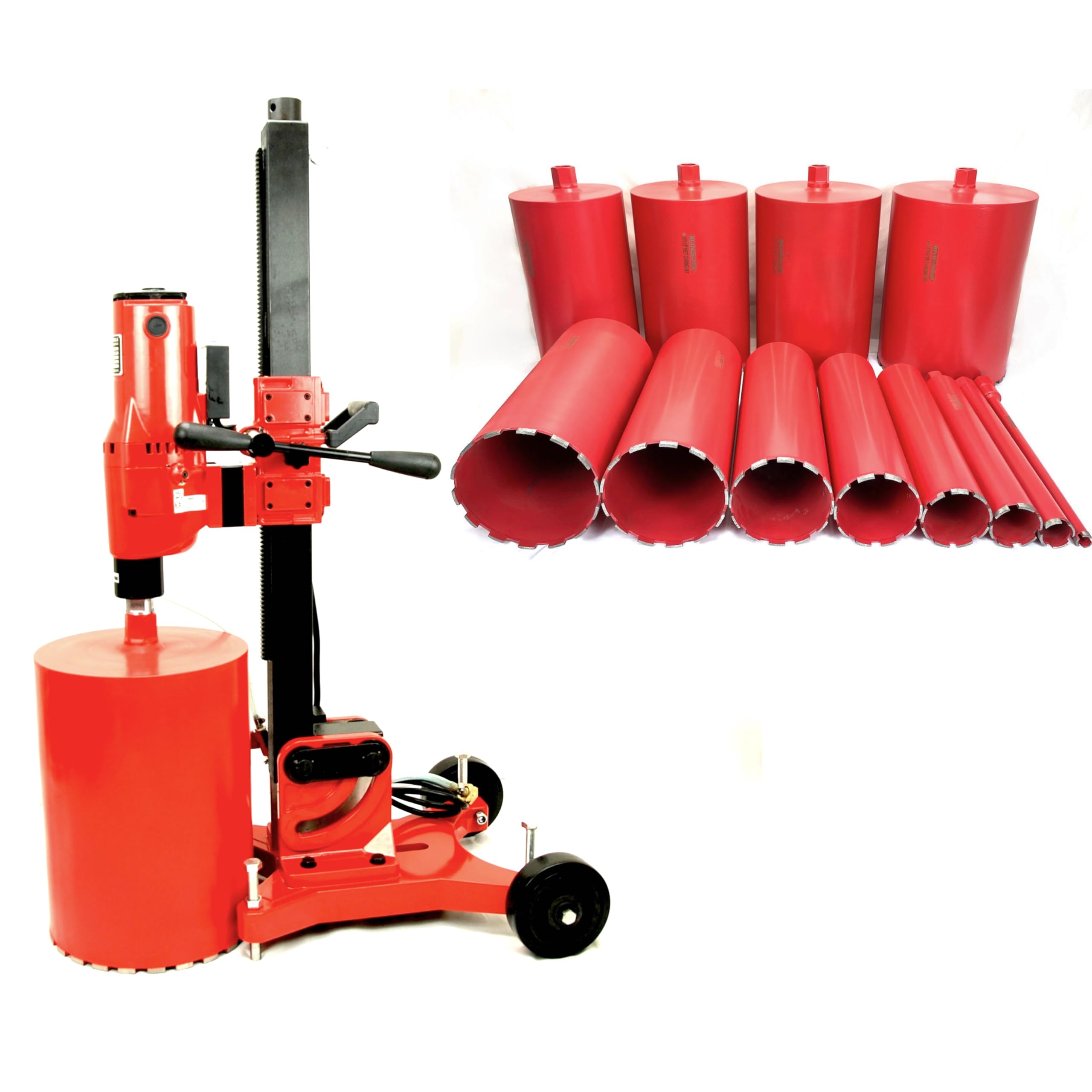 BLUEROCK 12Z1 LRBT/S Concrete Core Drill with Large Tilting Stand & 1"-12" Wet Diamond Bit Set PACKAGE DEAL