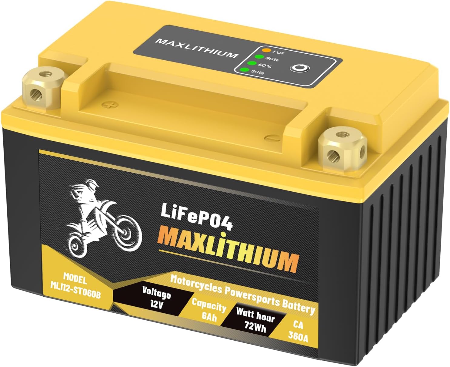 YTZ10S-BS/YTX12-BS 12V 6Ah 360CA 12V Lithium Motorcycles Battery with Smart BMS, YTX7A-BS/YTX9-BS Lithium Battery compatible with Scooter, Snowmobile, Motocross, Generator batteries, Motorboat