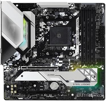 Computer Motherboards Fit for ASROCK B550M Steel Legend B550 Motherboard Socket AM4 Support Ryzen 5600X 5900X 5700X DDR4OC M.2 NVMe SSD HDMI Micro-ATX