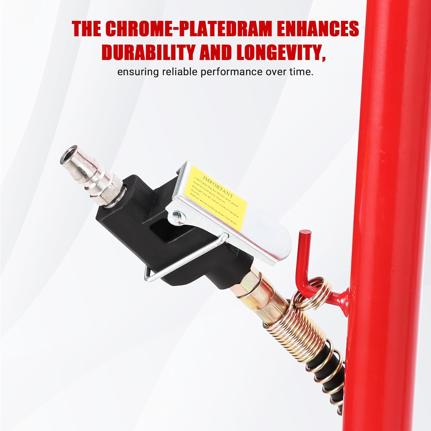 22 Ton Air Hydraulic Floor Jack for Heavy Duty Trucks & Tractors – 44,000 LBS Capacity, Low Profile (9"-17.7"), 4 Adapters (10/25/60/100mm), 46" Adjustable Handle – Dual Power (Air/Hydraulic)