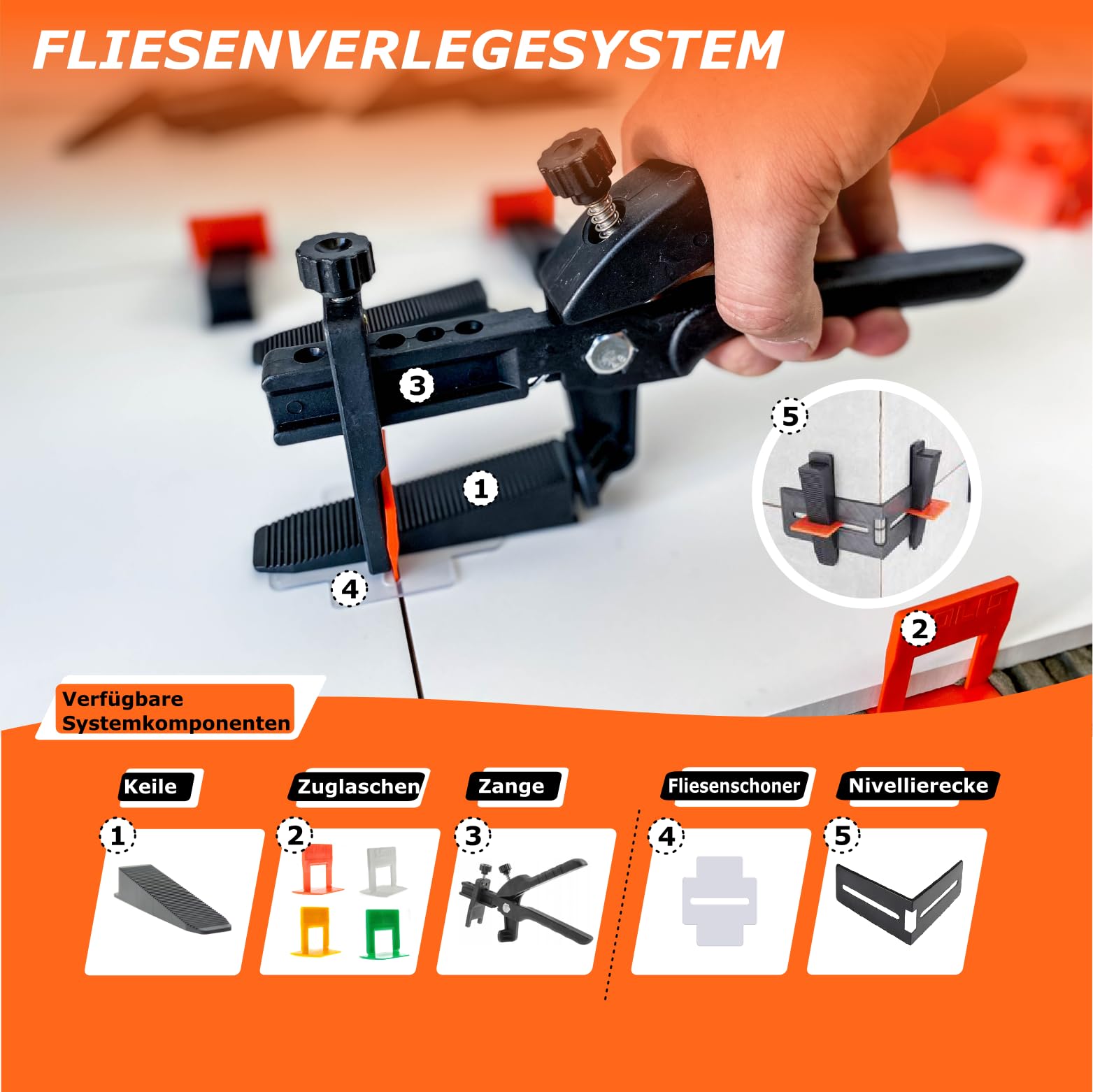 System poziomowania klipsy (100, 3mm)