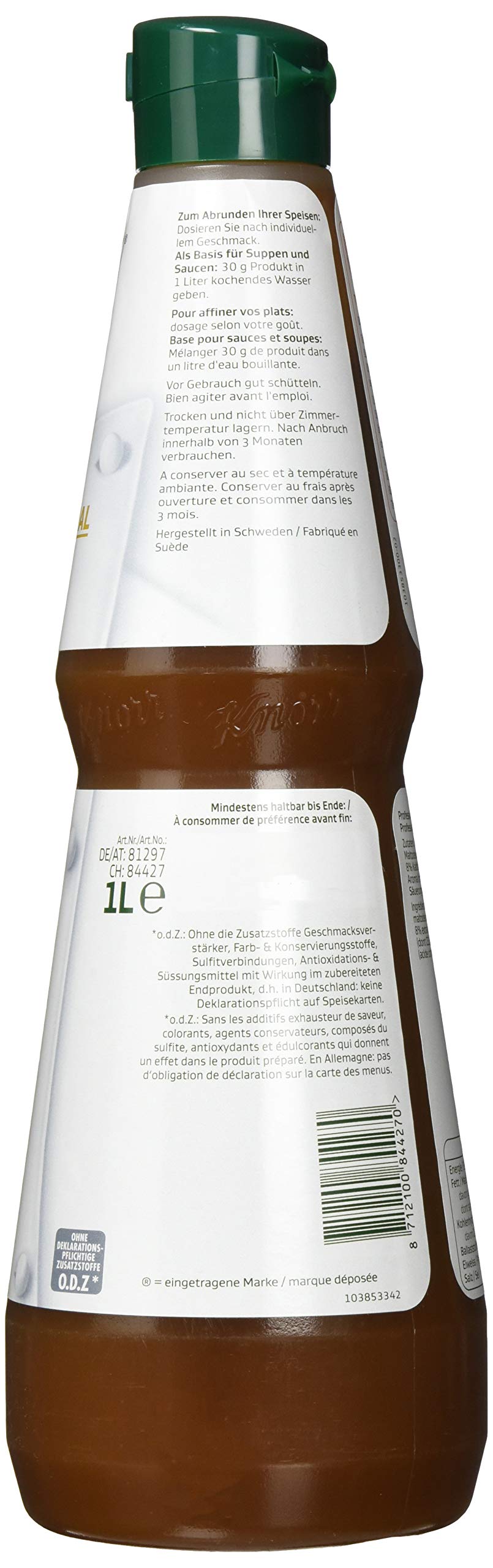 Knorr Professional Kalbsfond konzentriert (ausgewogene Basis für Saucen und Suppen) 1er Pack (1 x 1 l)