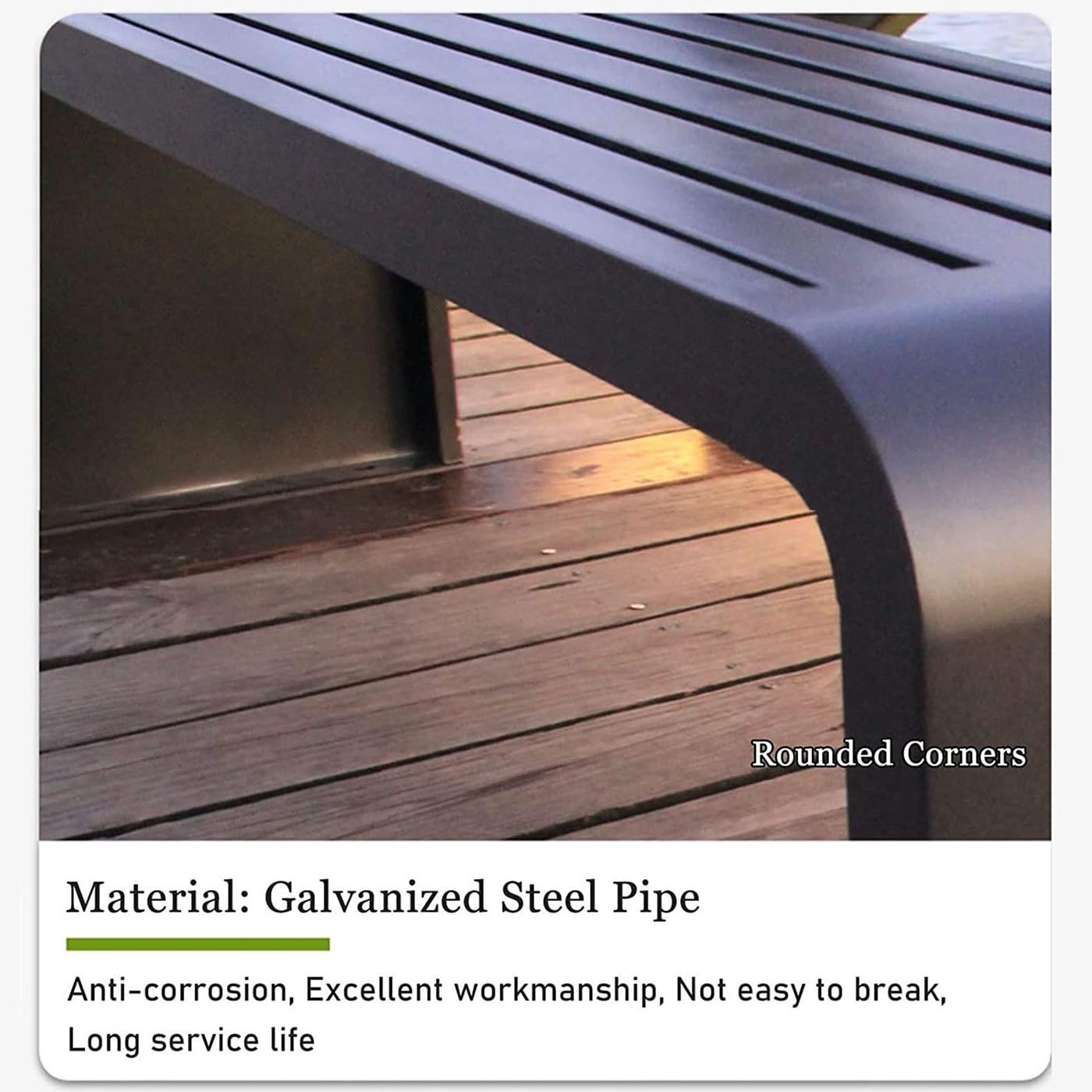 Banco de jardín resistente a la intemperie para 2 personas, 660 libras, construcción de metal, color amarillo, perfecto para patios, patios y par (120 cm)