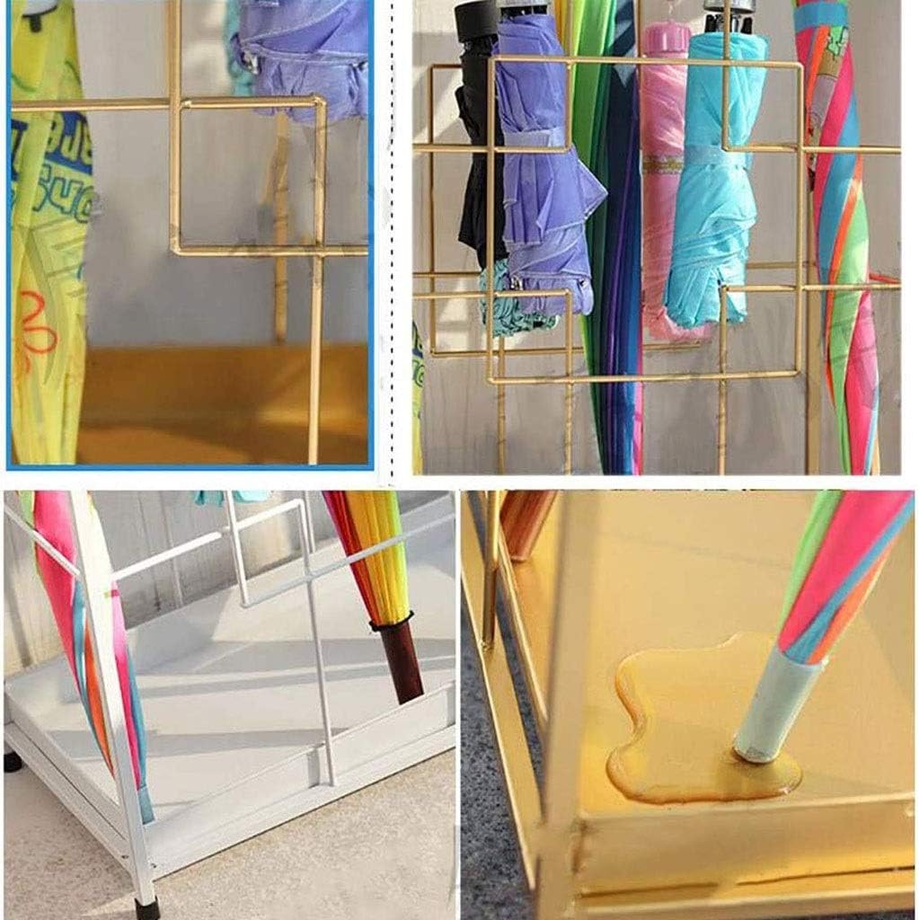 Metal Umbrella Holder， Entry Hallway Decor Holder for Canes Walking Sticks, with Removable Drip Tray(Gray)