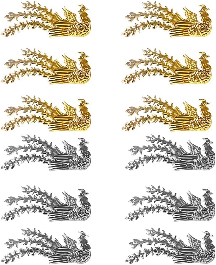 12Pcs Phoenix Embellishments Hair Stick Making Accessories DIY Supplies