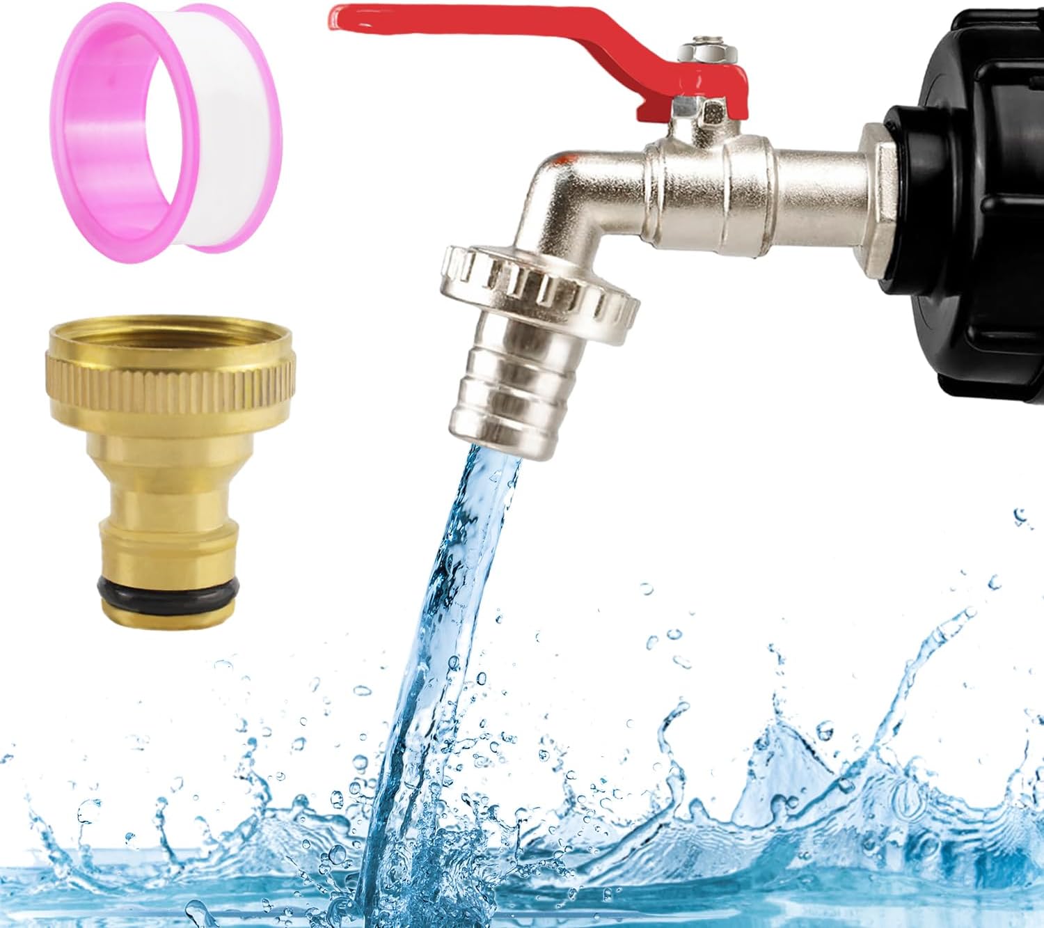Adaptateur De Robinet Pour Réservoir IBC - Irrigation - Plastique Alimentaire - Neuf
