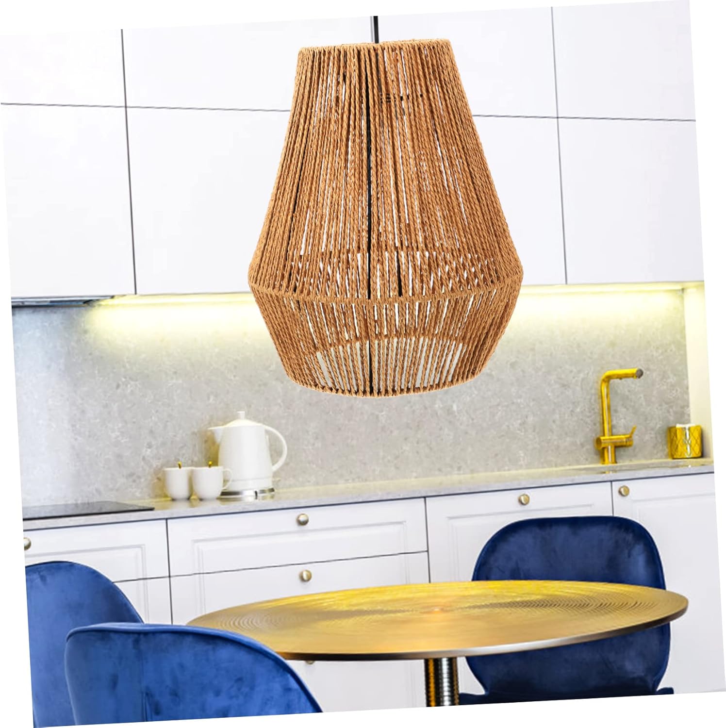 Gadpiparty Boho Room Decor Retro Lamp Shade Woven Paper Chandelier Bedroom Decorations