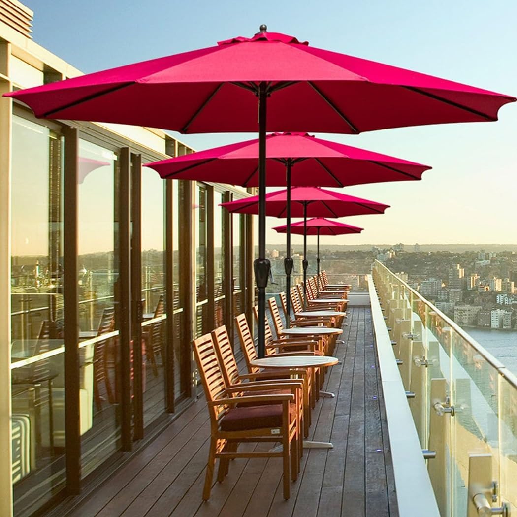 6.5-11.5ft Replacement Umbrella Canopy Cover for 6 Ribs 8 Ribs Sun Umbrella Replacement Cloth for Garden Patio Cantilever Parasol (Yellow 8.8ft (270cm)/6 Ribs)