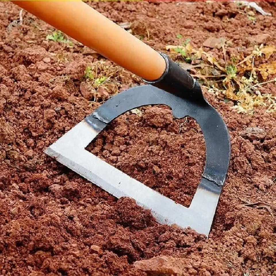 Enxada De Vazada Enxada Oco Aço 26cm Para Capina Sem O Cabo Prateado