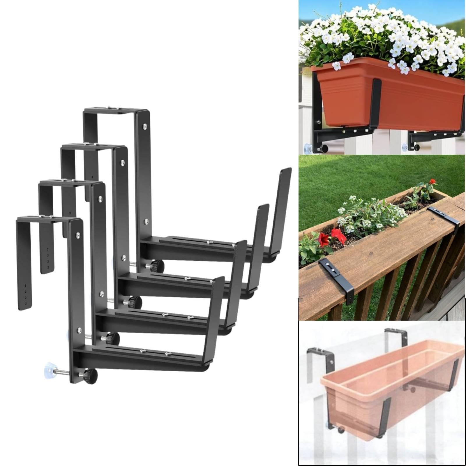 Sharplace Lot 4 Supports pour Pots Fleurs, jardinières suspendues pour Balcon ou Balcon.