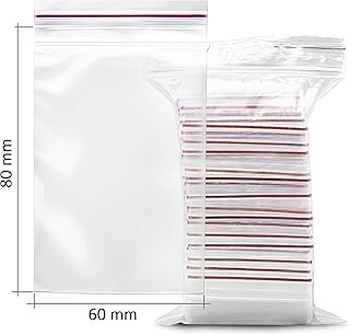 Sacchetti Con Chiusura A Pressione Sacchetti Con Cerniera 100 Pezzi - 15x20 Cm, 50 Micron, Richiudibili Sacchetti Plastica - Foto 10