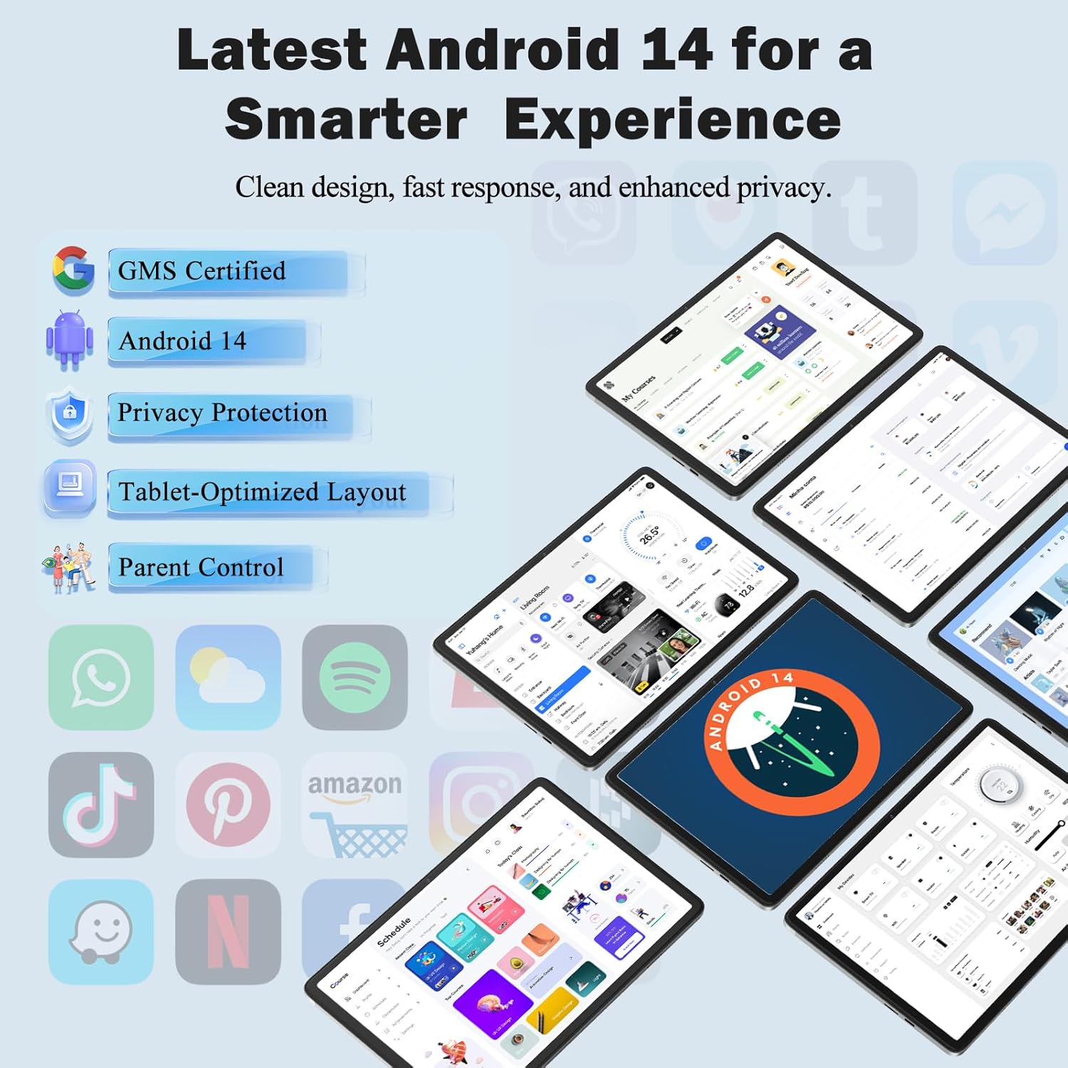 Android 14 Tablet, 10.1" Tablet, A523 Octa Core Processor, 8GB+128GB+1TB Expand Computer Tablets, 6000mAh Battery, 1280x800 IPS Touch Screen, WiFi 6, Dual Camera, Support Face Unlock Widevine L1 GMS