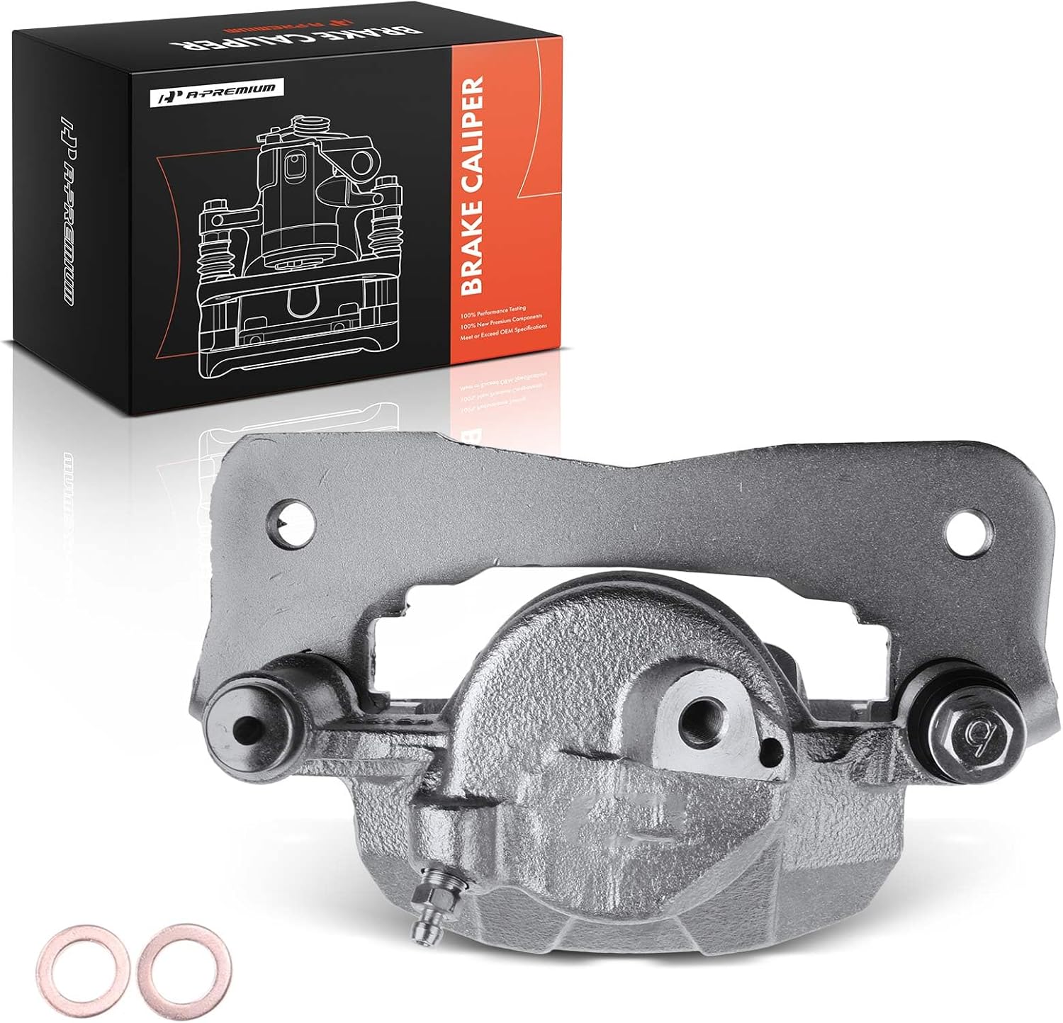 A-Premium Disc Brake Caliper Assembly with Bracket Compatible with Select Toyota Models - Previa 1991 1992 1993 1994 1995 1996 1997 - Front Right Passenger Side