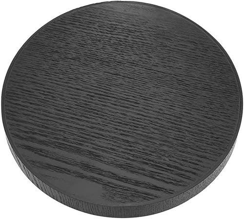 Miniatura 8 de Black Wooden Tea Tray, Round Shape Solid Wood Tea Coffee Snack Food Meals Serving Tray Plate Restaurant Trays(21cm)