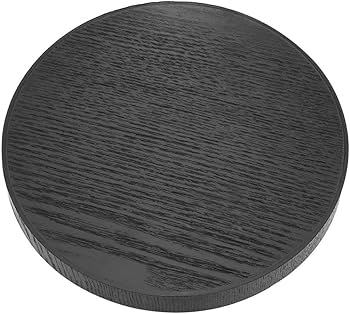 Houten Dienblad, Rond Zwart Ontbijt Dienblad Tablet Antislip Voedsel Dienblad voor Brood Taart Pizza Thee Fruit Huishoudelijk Serviesgoed(30cm