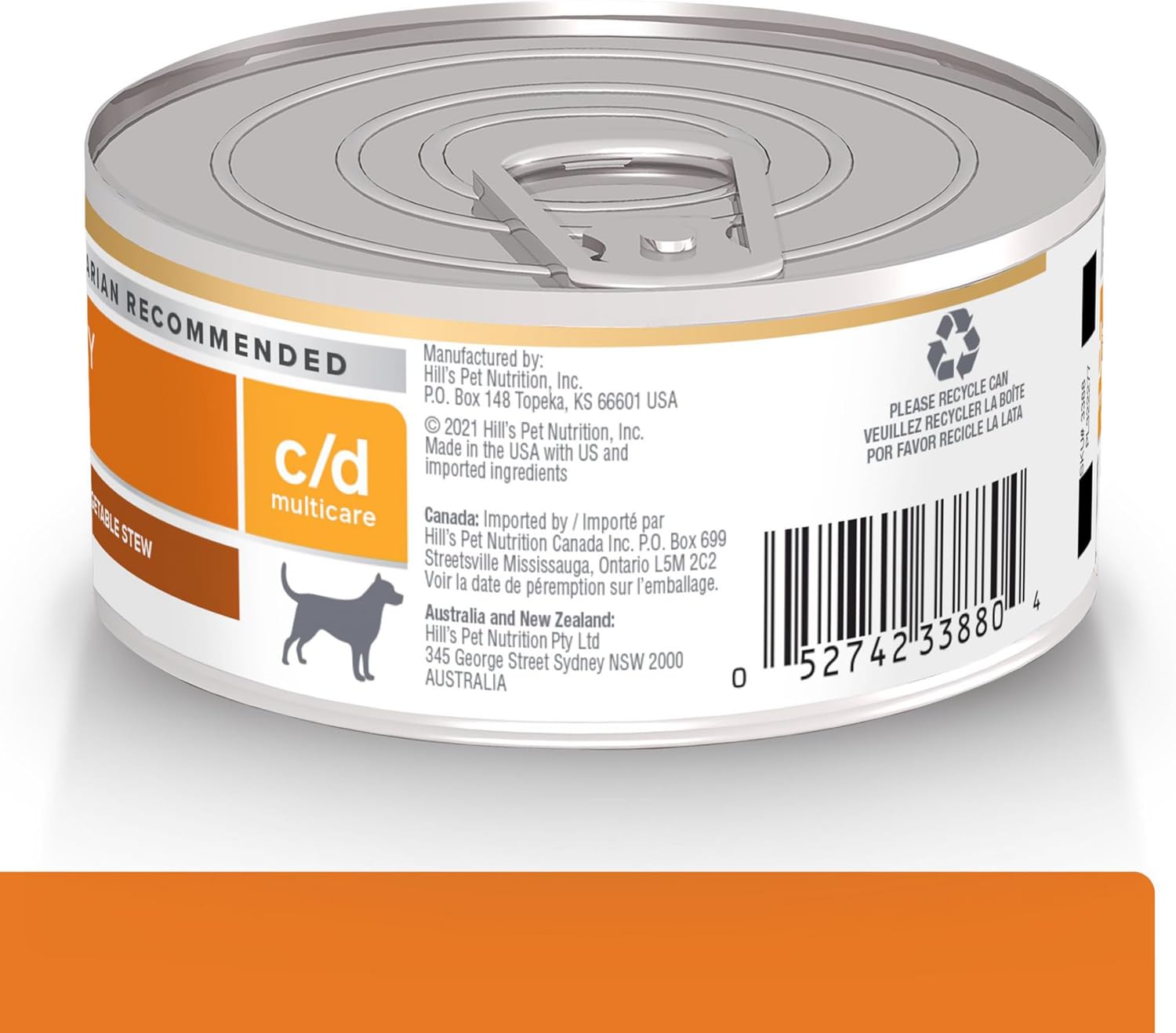 Hills Prescription Diet c/d Multicare Urinary Care Wet Dog Food Chicken & Vegetable Stew 5.5 oz 24-Pack