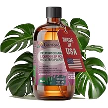 Monstera Plant Care Essential - 16 oz - GARDENERA Organic Liquid Kelp Fertilizer for Optimal Growth and Beauty