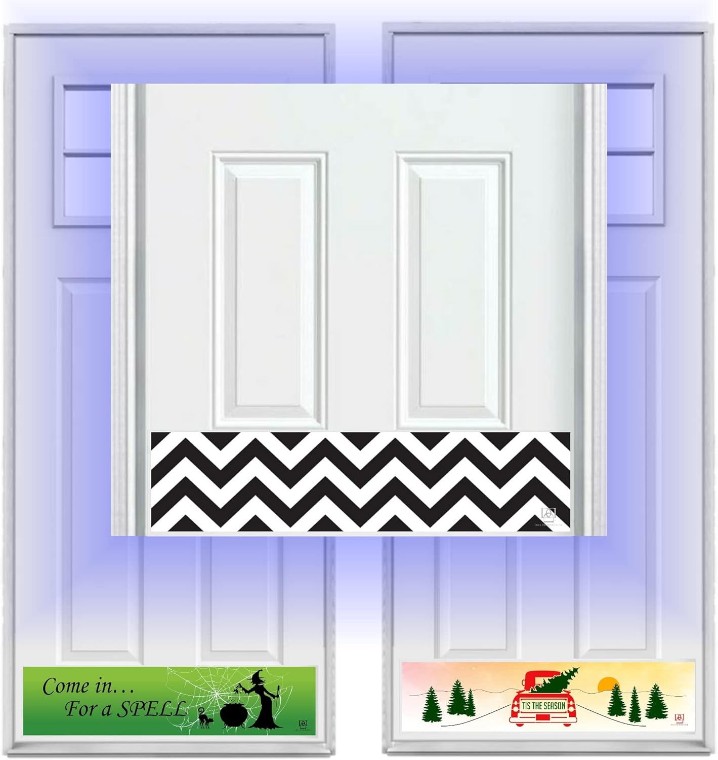 Decorative Magnetic Door Kick Plate Holiday Bundle - 8" x 34"