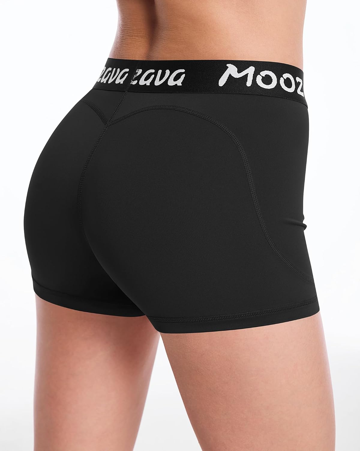 Moozava 3" Womens Spandex Volleyball Shorts 3 Pack Athletic Compression Shorts for Running Gym Workout Yoga Cheer Dance - Image 3