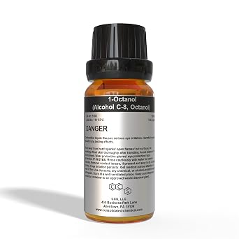 1-Octanol Alcohol C-8, Octanol High Purity Aroma Compound 30mL 1 Fl Oz