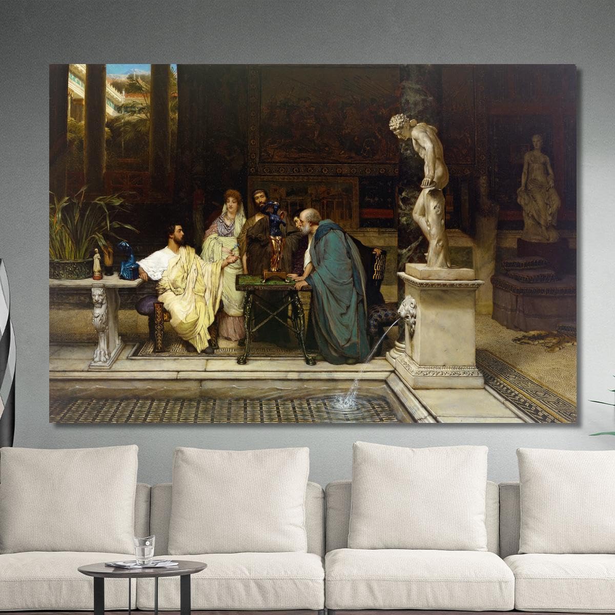 Ein Kunstliebhaber Lawrence Alma-Tadema, lat10 Kunstdruck auf Leinwand, feine Kunst, fertig zum Aufhängen, 50 x 70 cm