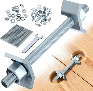 Countertop Connector Bolts,Miter Bolt Countertop Flip Connector,M8x100mm Countertop Joint Fasteners,Furniture Fastening Connectors,Table Top Fasteners,Drawbolt/Bed/Butcher Block Connector Kit 10Pcs