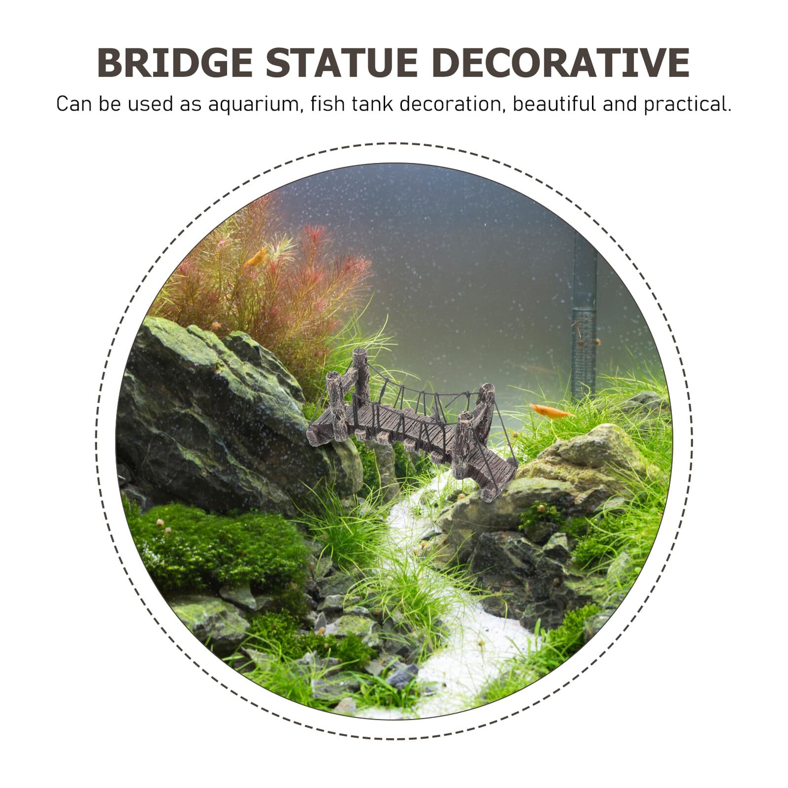 Mipcase 2 Pcs Décoration Miniature de Pont Accessoire de Paysage Miniature pour Jardin Résine Design Élégant et Délicat Léger à Poser et Déplacer