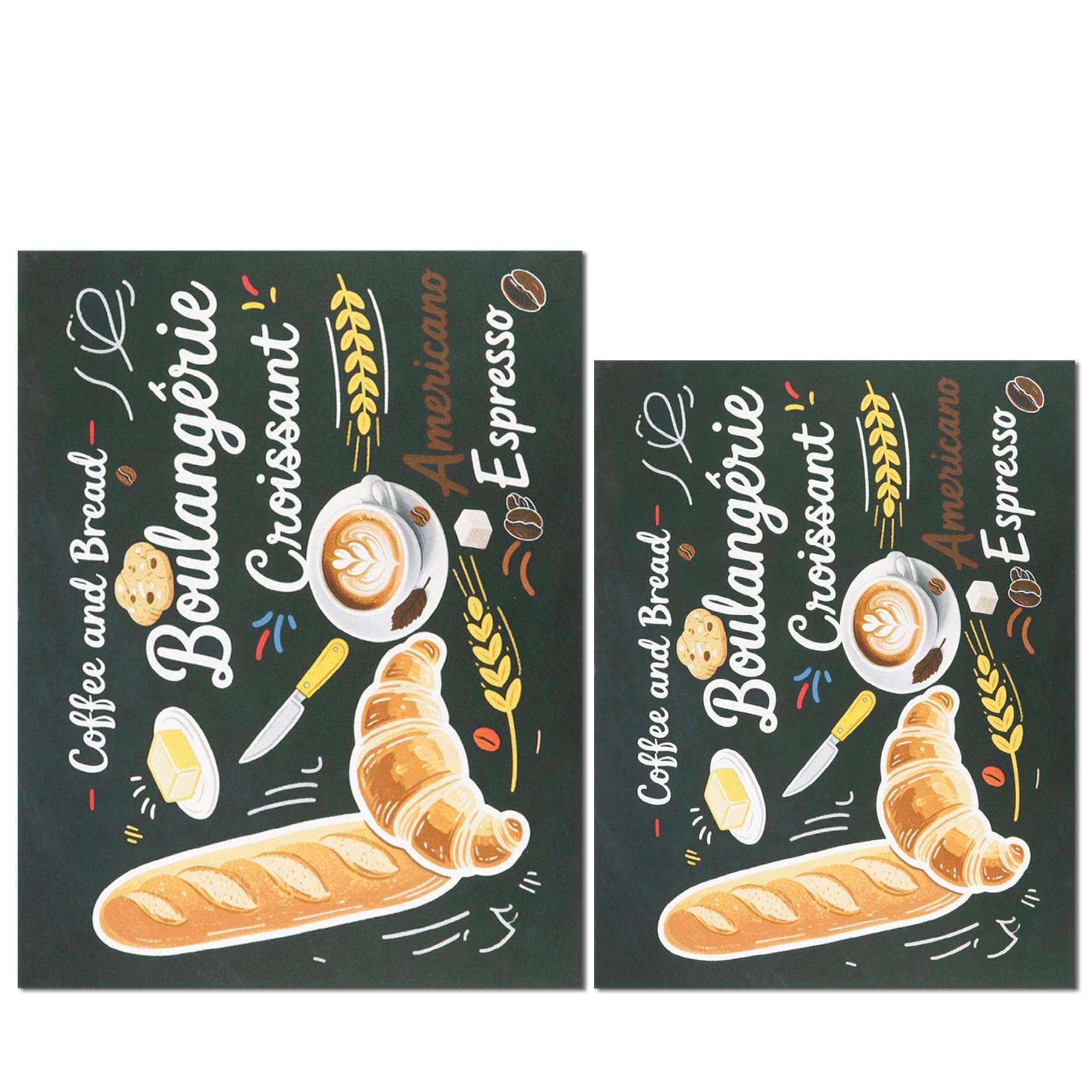 2‑Pack Absorbent Coffee Mat 50x40cm & 40x30cm, Non‑Slip