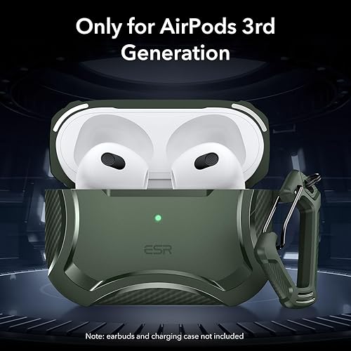 Miniatura 2 de ESR Cyber Tough Case (HaloLock), compatible con AirPods 3, azul marino