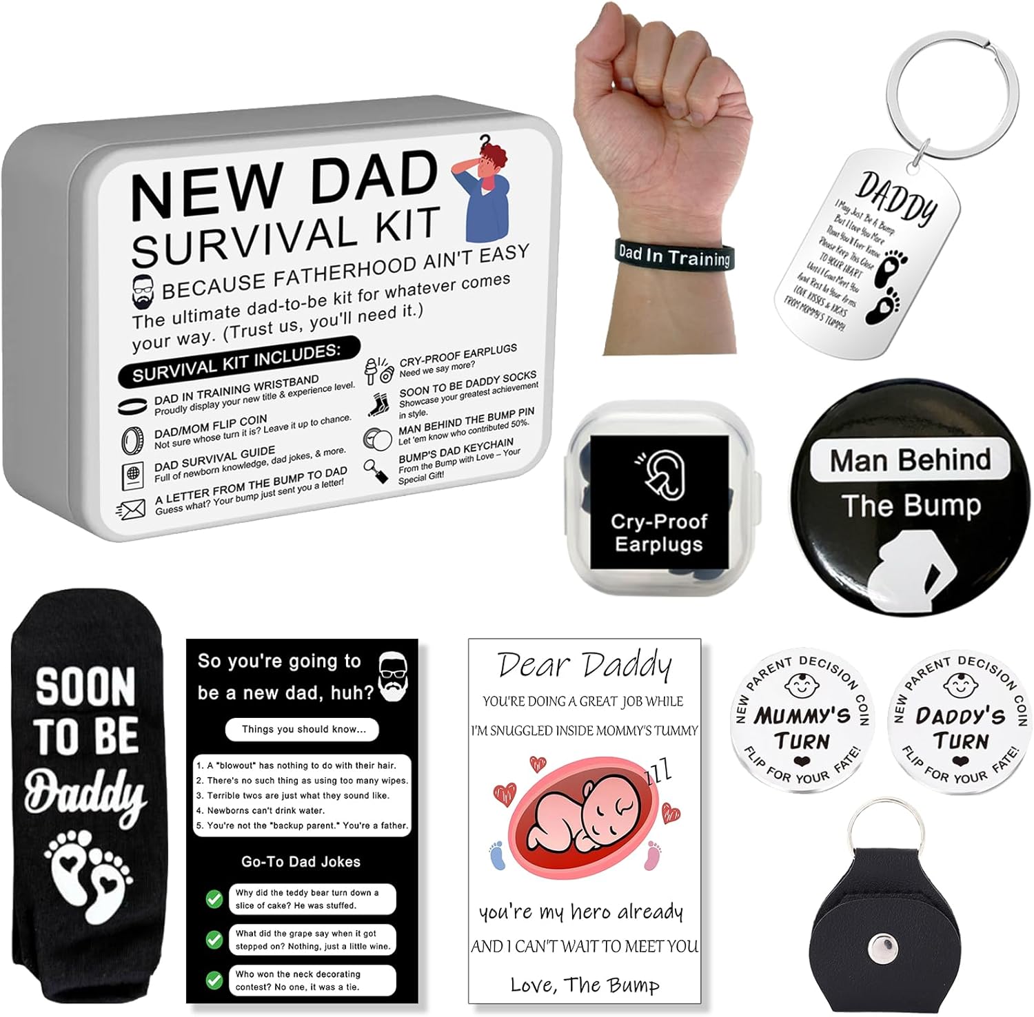 面白いお父さんギフトセット – ベビーシャワー&性別披露用初めてのお父さんキット8点セット – 靴下、決定コイン、キーチェー Amazon.co.jp:  My First シェービング&グルーミングごっこ遊びキット - 子供用理髪師プレイセット 男の子用 ヘアトリマー ドライヤー カミソリ ...