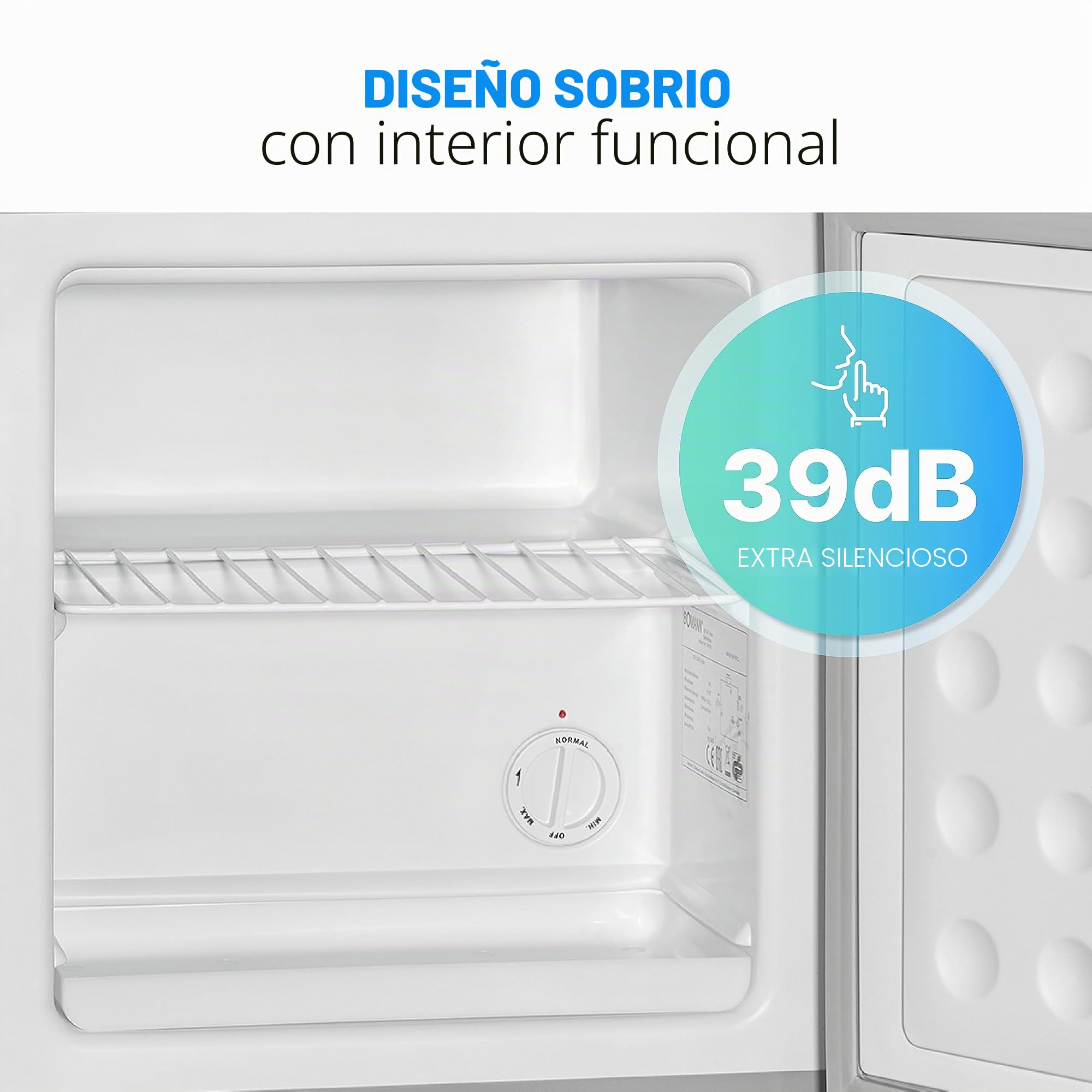 Bomann Freezerbox 31L Contenido útil | Congelador pequeño con rejilla | tope de puerta intercambiable y control de temperatura continuo | Mini congelador con 4 estrellas | GB 341.1 inox