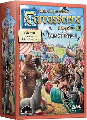 Asmodee Z-Man Games | Carcassonne - Extension 10 Tous en Piste ! | Jeu de société | À partir de 7 Ans | 2 à 6 Joueurs | 40 Minutes