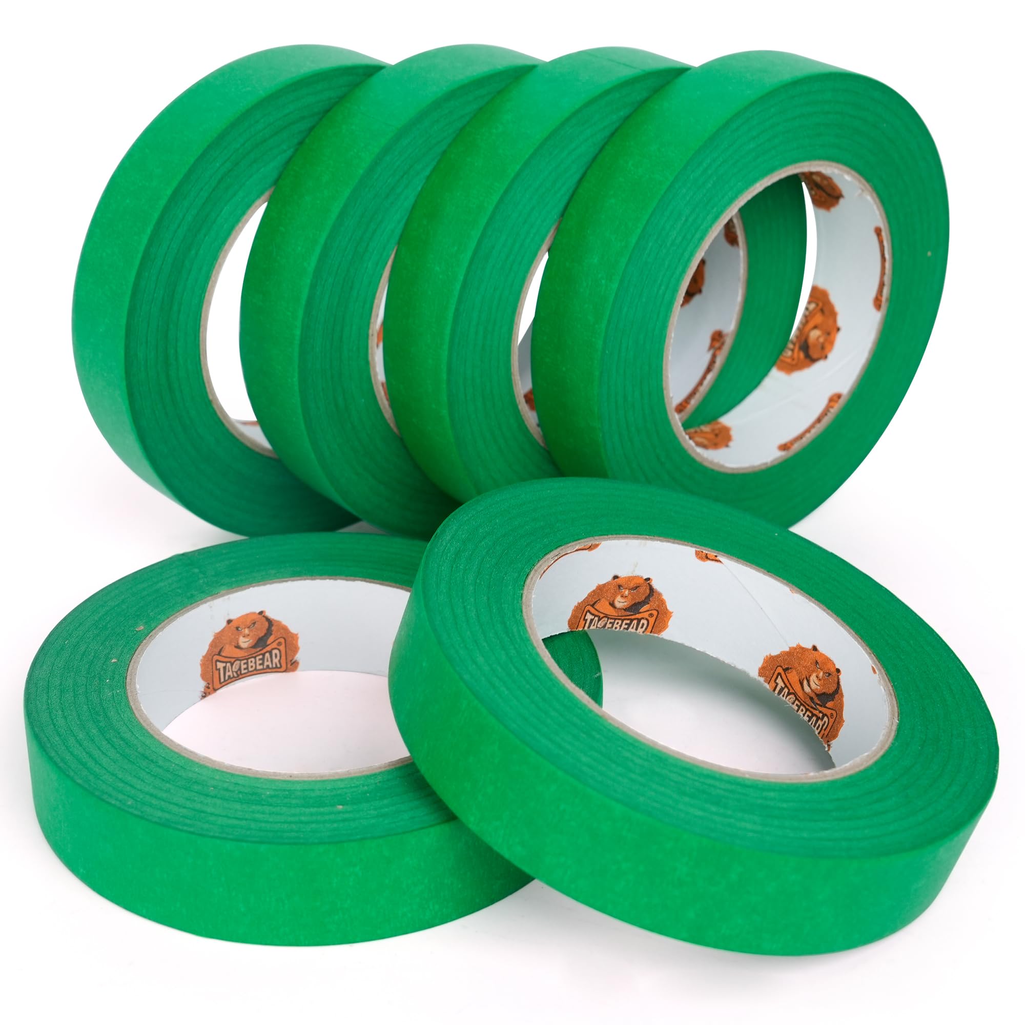 TAPEBEAR Green Painters Tape Multi-Surface Masking Tape 0.94 inch x 60 Yard, Indoor and Outdoor Painting Tape, Residue Free Easy Removal with Sharp