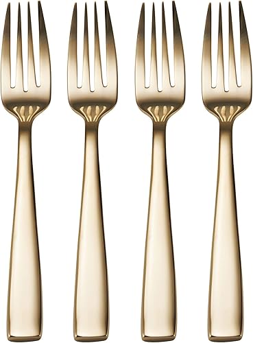 Miniatura 5 de Mikasa Delano - Juego de cubiertos de acero inoxidable chapado en oro, 20 piezas, servicio para 4